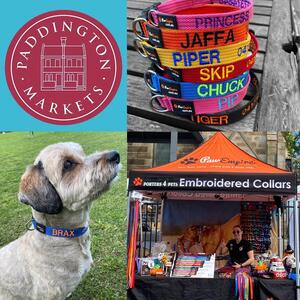 Every Saturday embroidering collars on the spot @paddingtonmarkets #porters4pets #paddingtonmarkets #embroideredcollarsbyporters4pets #sydneylocal
