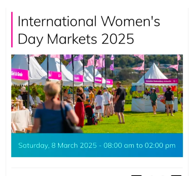 Dee Why - International Womens Day Market Sat 8th March 2024 Dee Why - International Womens Day Market Sat 8th March 2024